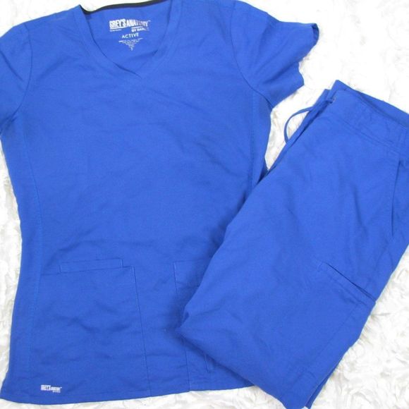 Grey's Anatomy Other Grays Anatomyactive Blue Scrub Set Poshmark